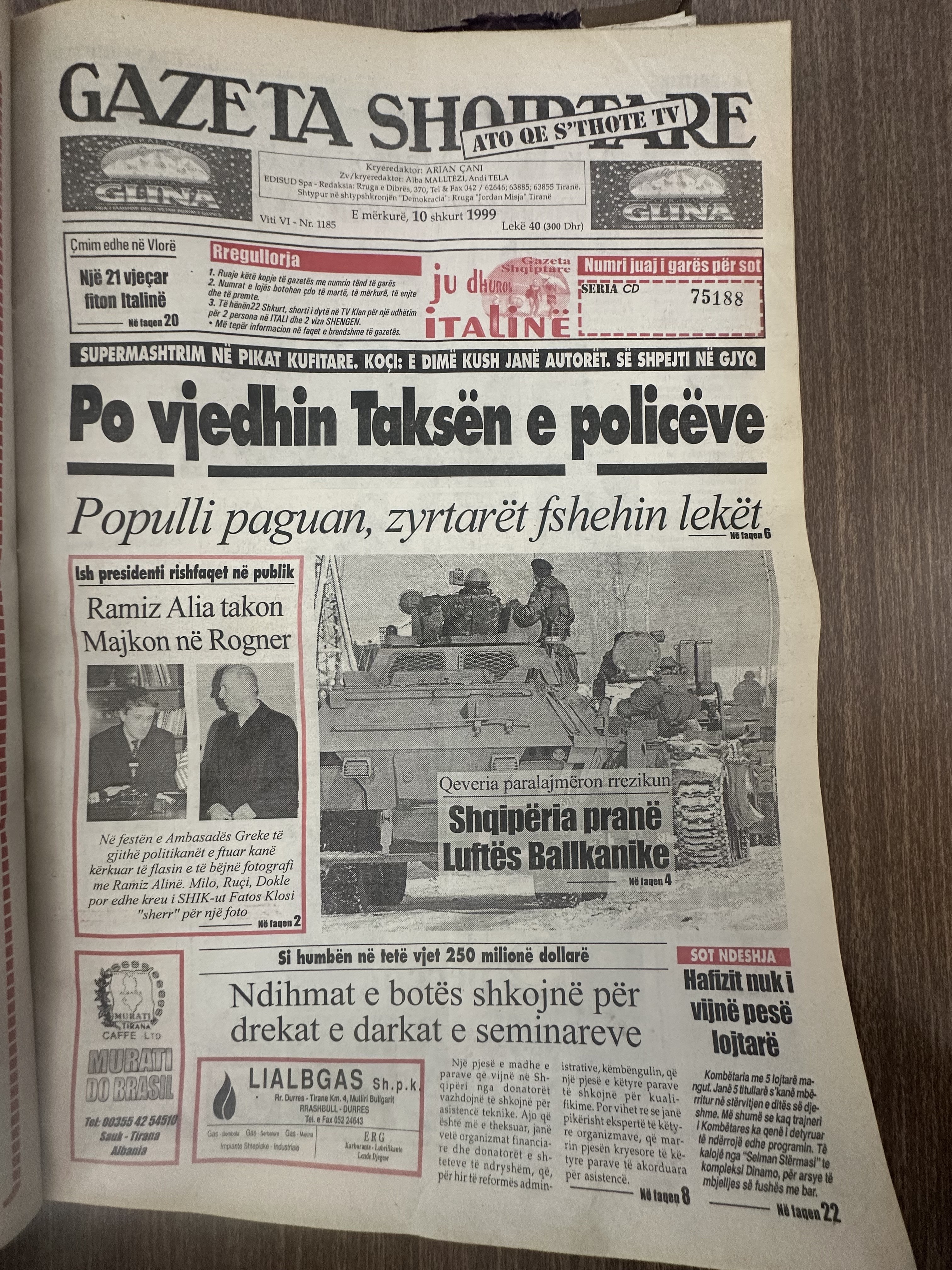 Gazeta Shqiptare 1999-02-10